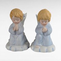 Vintage Ceramic Angel Figurine Lot, Homco, Lefton, Praying Candle Holders, Angel Collector Gift, Religious Decor