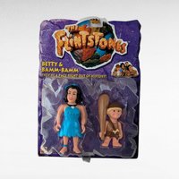 Mattel Flintstones Toy Set, Betty & Bamm-Bamm, Lawn Mowing Barney, New in Package, Vintage Collectibles