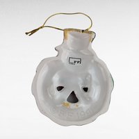 Vintage Fitz and Floyd Christmas Bell, Santa's Magic Workshop, Snowman Wreath Ornament, Collectible Holiday Decor