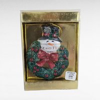 Vintage Fitz and Floyd Christmas Bell, Santa's Magic Workshop, Snowman Wreath Ornament, Collectible Holiday Decor