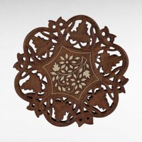 Vintage Wooden Trivet made in India. 