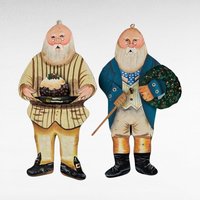 Vintage Christmas Ornament Lot: Doll Head Caroler, Angel, Dept. 56 Santa, Elf - Holiday Decor
