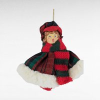 Vintage Christmas Ornament Lot: Doll Head Caroler, Angel, Dept. 56 Santa, Elf - Holiday Decor