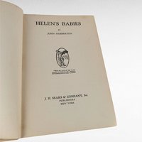 Helen's Babies Hardcover by Habberton, Antique Novel, J.H. Sears Publisher, Collectible Book, Classic Literature, Children's Story