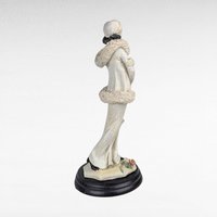Vintage Resin Art Deco Lady Figurine, Elegant Woman Sculpture, Decorative Art, Collectible Figurine, Art Deco Style Statue