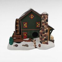 1998 Dept 56 Rock Creek Mill House, Ceramic Village Building, Handpainted Christmas Decor, Lighted Holiday House, Collectible Village Piece