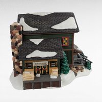 1998 Dept 56 Rock Creek Mill House, Ceramic Village Building, Handpainted Christmas Decor, Lighted Holiday House, Collectible Village Piece