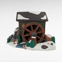 1998 Dept 56 Rock Creek Mill House, Ceramic Village Building, Handpainted Christmas Decor, Lighted Holiday House, Collectible Village Piece