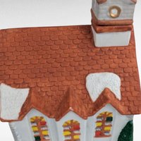 1989 Rex and Lee Ceramic Church Building, Vintage Village Display Piece, Hand-Painted Church Decor, Holiday Village Addition