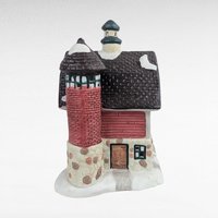 1993 Seasonal Specialties North Pole Dairy, Lighted Christmas Village Building, Vintage Holiday Display, Ceramic Barn