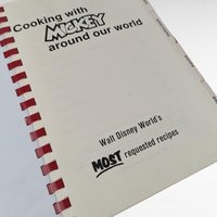 Cooking with Mickey Cookbook Pair, Around Our World and Volume 2, Disney Recipe Books, Softcover & Hardcover