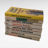 Vintage Agatha Christie Softcover Book Set 7 Mystery Novels Reader Gift