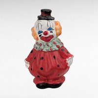 Vintage Ceramic Clown Figurines, Set of 3, Clown with Hats, Collectible Clown Decor, Made in China