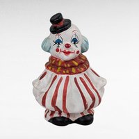 Vintage Ceramic Clown Figurines, Set of 3, Clown with Hats, Collectible Clown Decor, Made in China