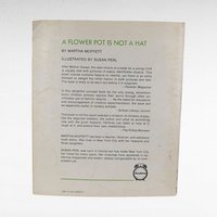 1974 A Flower Pot is Not a Hat Softcover Book, Martha Moffett, Illustrated Children's Book, Vintage Picture Book