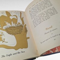 Vintage Aesop's Fables Hardcover, Illustrated by Christopher Sanders, Classic Literature, Collectible Book, Gift for Book Lover