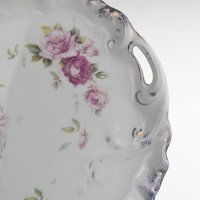 Antique Limoges W.G Floral Porcelain Platter - French Dresser Tray Vanity Decor