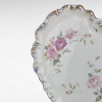 Antique Limoges W.G Floral Porcelain Platter - French Dresser Tray Vanity Decor