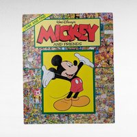 1993 Disney Mickey and Friends Time Twisters Look and Find Book, Vintage Hardcover Children's Book, Disneyana Collector