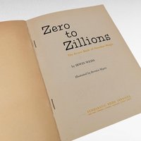 Vintage 1972 Zero to Zillions Number Magic Book Arrow Softcover Illustrated Math for Kids Educational Gift