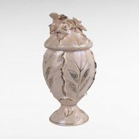 Vintage Pink Lusterware Compote Jar with Birds Gold Trim Decorative Ceramic Candy Dish Gift for Her