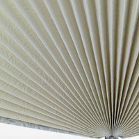 40.5" Vintage Fan Screen, Fabric Fireplace Decor, "Fan-Fare of Sheets"