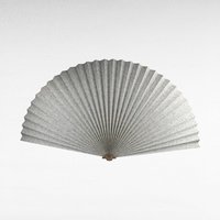 40.5" Vintage Fan Screen, Fabric Fireplace Decor, "Fan-Fare of Sheets"