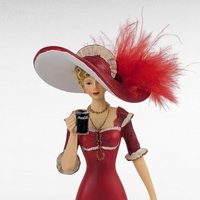 Vintage Hamilton Collection "Timelessly Refreshing" Lady Figurine, 7", Red Dress, Coca-Cola, Numbered, COA