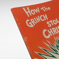 Vintage 1985 How the Grinch Stole Christmas Book, Dr. Seuss Softcover, Holiday Story, Gift for Children