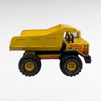 Vintage Yellow Tonka Turbo Diesel Dump Truck Toy, Classic Metal Truck for Collector, Kids Play, Construction Decor
