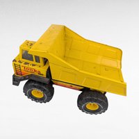 Vintage Yellow Tonka Turbo Diesel Dump Truck Toy, Classic Metal Truck for Collector, Kids Play, Construction Decor