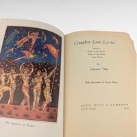 1943 Complete Love Lyrics Laurence Hope Hardcover Poetry Bryan Shaw Illustrations