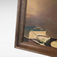 Vintage "Grace" Framed Print, Religious Artwork, Man Praying at Meal, Spiritual Home Decor, Inspirational Wall Art