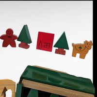 1994 Handpainted All Wood Christmas Train Set 22 Piece Holiday Decor