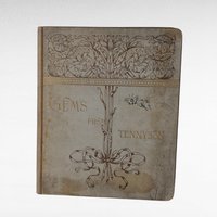1888 Tennyson Poetry Book, Antique Illustrated Verse, Gems from Tennyson, Hammett Billings Art, Porter Coates, Literary Collectible