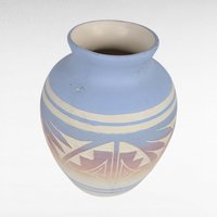 Set of 4 Vintage Signed Navajo Pottery Vases, Hand-Etched Native American Vases, Pastel Pottery, Desert Decor, Southwestern Art