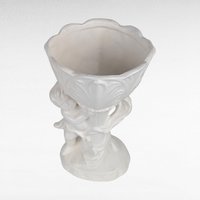 Vintage Napcoware White Ceramic Bowl with Cherub, Angel Vase, Floral Decor, Collectible Vase, Cherub Planter, Home Decor, Vintage Napco