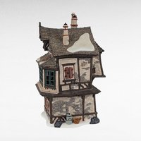 2001 Dept 56 Dickens Village - Scrooge's Brownstone with Motion