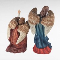 1999 Grandeur Noel Porcelain Angel Pair - Vintage Holiday Decor