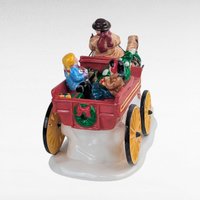 Vintage Dept 56 Buckboard Accessory, Snow Village Horse and Wagon Figurine, Holiday Village Display Piece, Collector Gift