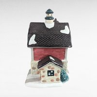 1993 Seasonal Specialties North Pole Dairy, Lighted Christmas Village Building, Vintage Holiday Display, Ceramic Barn