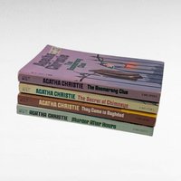 Vintage Agatha Christie Softcover Book Set 4 Mystery Novels Gift for Reader