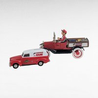 Vintage 1999 ERTL Hardware Hank Diecast Car Set - 1918 Ford Runabout & 1950 Chevy Panel Van Collectibles