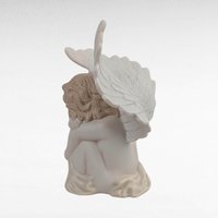 1997 SCS Angel Figurine, Ceramic Cherub, Vintage Home Decor, Guardian Angel Gift, Collectible Angel