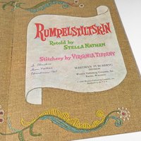1968 Rumpelstiltskin Hardcover, Stella Nathan Retelling, Vintage Whitman Book, Illustrated Fairy Tale, Children's Story