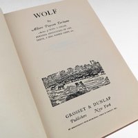 1925 Wolf, Albert Payson Terhune, Hardcover, Vintage, Dog Story, Gift for Animal Lovers