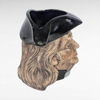 Vintage Benjamin Franklin Ceramic Mug, American History Collectible, Founding Father Portrait Mug