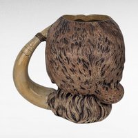 1976 Davy Crockett Ceramic Mug, American Frontier Collectible, Coonskin Cap Portrait Mug