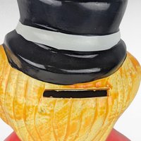 Vintage Ceramic Clown Piggy Bank, Tall Circus Decor, Whimsical Coin Holder Gift