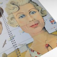 Vintage 1995 Famous Faces Norman Messenger Hardcover Book Princess Diana Caricature Art Gift for Royal Collectors, Unique Coffee Table Book